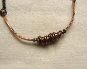 All Wrapped Up Handcrafted Copper Curved Pendant Necklace