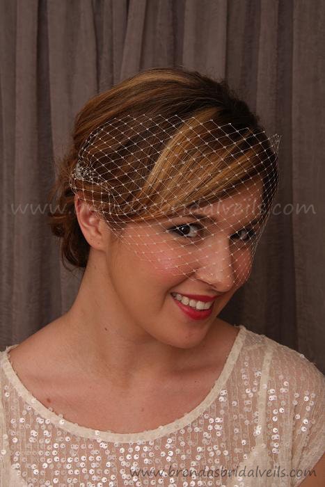 Birdcage Veil, Venetian Veil, Unfinished Edges, Bridal Veil, Wedding Veil