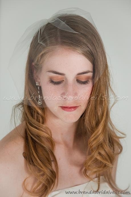 Birdcage Veil Illusion Tulle Mini - Bridal Veil - Wedding Veil - Ivory, White, Diamond White, Champagne, Black, Matte, Sparkle, Other Colors