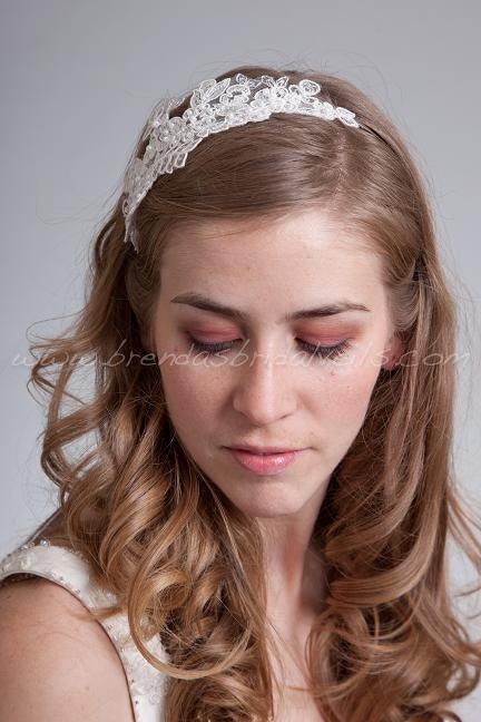 Lace Headband, Bridal Headband - Sabrina
