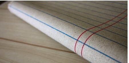 Zakka Beige Khaki Red Blue Stripes Lines Cloth Fabric 55 x 19 Inches