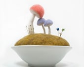 Customized Nursery Home Decor - Twin Boys Mushroom Pincushion Made To Order