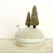 Snowy Pines - Frosty Fir Tree Pincushion Home Decor Scene Made to Order