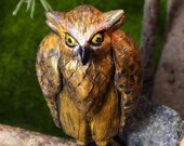 Owl Ornament, Sculpture, The Buffy Fish Owl ornament