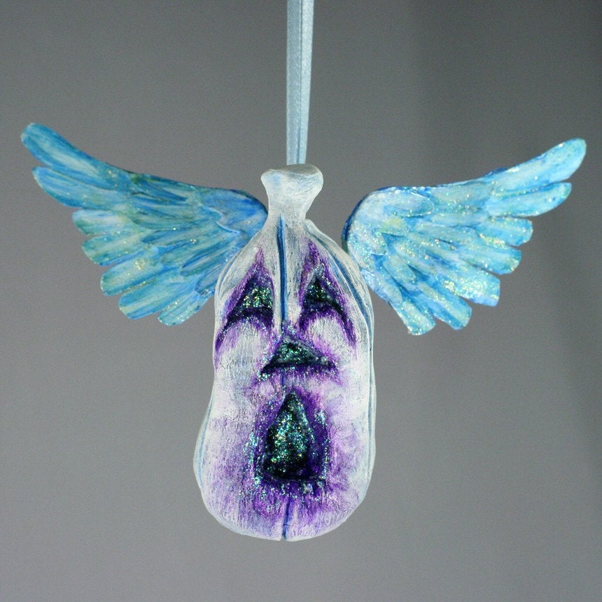 Jack O'Lantern Ghost Ornament, Halloween Decoration, Ghost of a JackOLantern