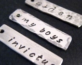 Sterling Silver Rectangle Tag