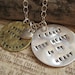 I Carry Your Heart hand stamped personalized necklace in mixed metal