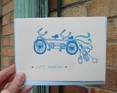 Gocco Bike Wedding Card - Tandem Bicycle Built for Two from PaperMichelle