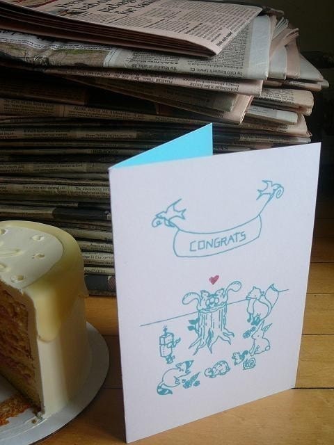 Wedding Card - Gocco - Woodland Wedding from PaperMichelle