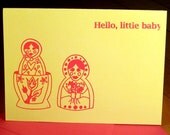 Hello Little Baby Gocco Greeting Card