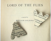 Lord of the Flies - Fly brooch. Classic book brooches made with original pages.