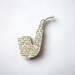 Sherlock Holmes - Pipe brooch. Classic book brooches made with original pages.