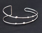 Bubbles through wire Bracelet - sterling silver