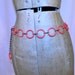 vintage 1960s belt necklace CORAL circle links chain MOD