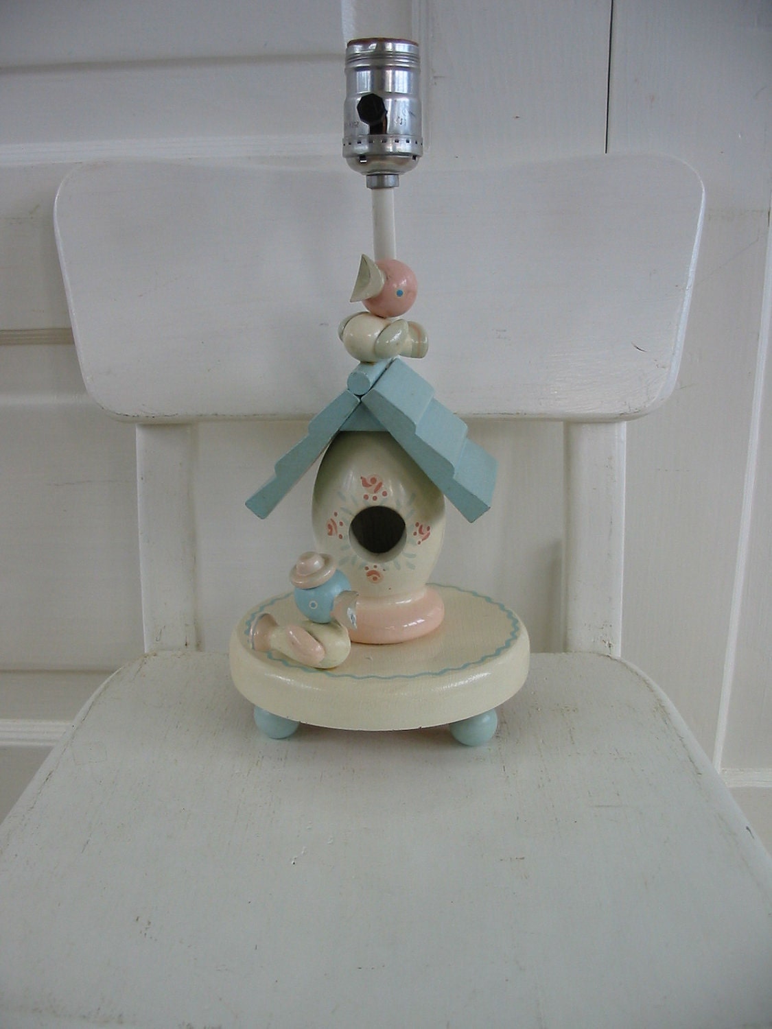 Irmi Children Lamp Girl Bird Nursery Baby Pink Blue Night Lighting