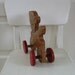 Vintage Wood Toy Children Pull Sheep Lamb Retro