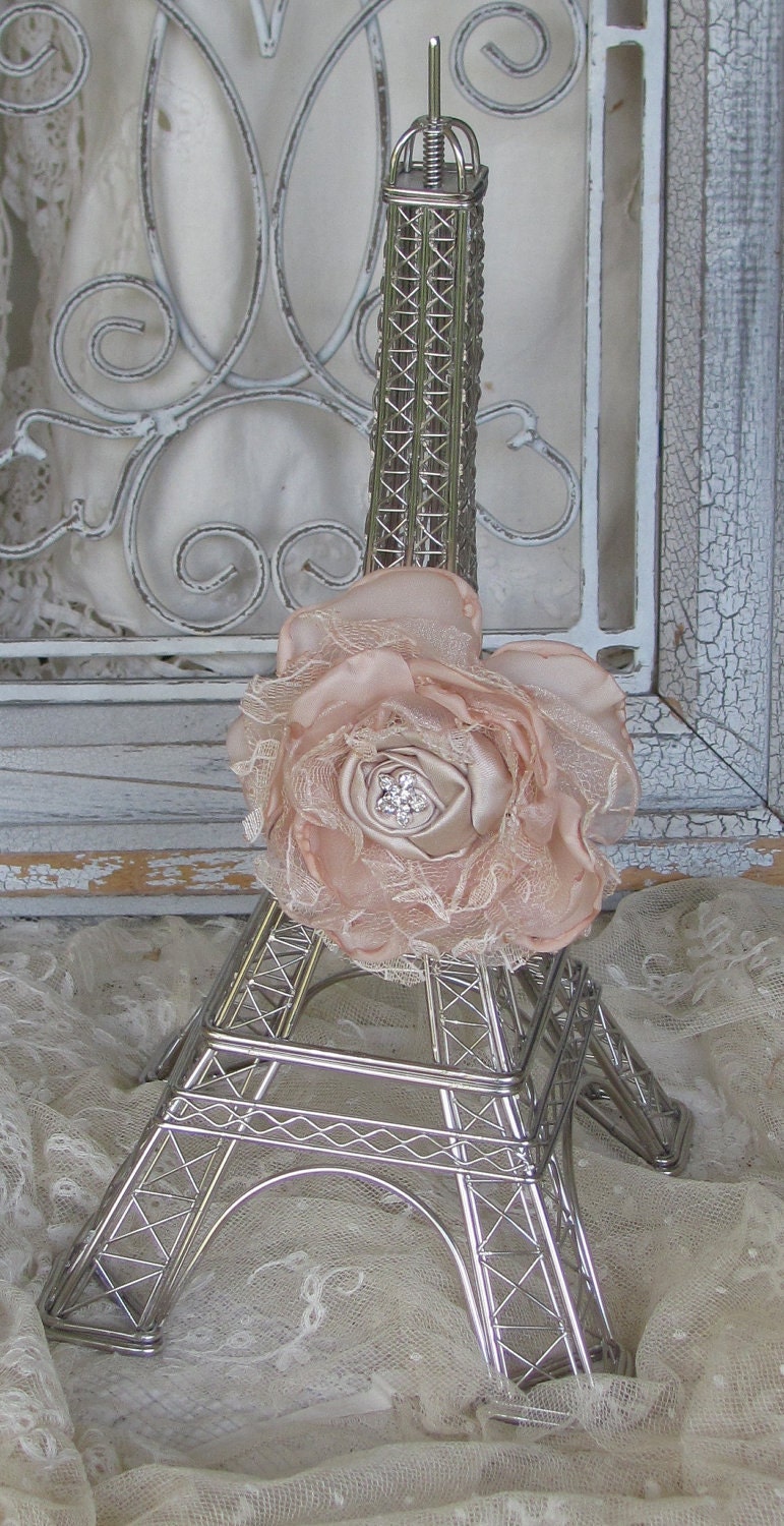 Wedding Hair Flower - Champagne  Bridal Accessory
