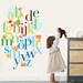 Alphabet wall decal for housewares