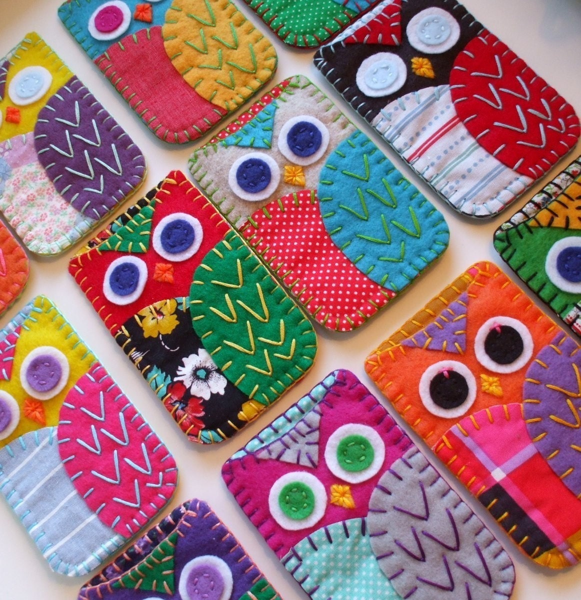 Felt Owl Iphone 5 Case Cozy Samsung Blackberry MADE TO ORDER