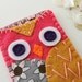 Felt Owl iPhone 5 Samsung Blackberry Case Cozy Cute Pink Yellow Gray