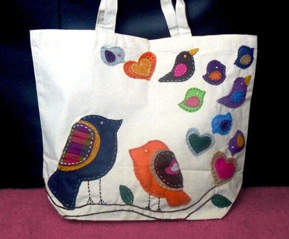 Love Birds Tote Bag