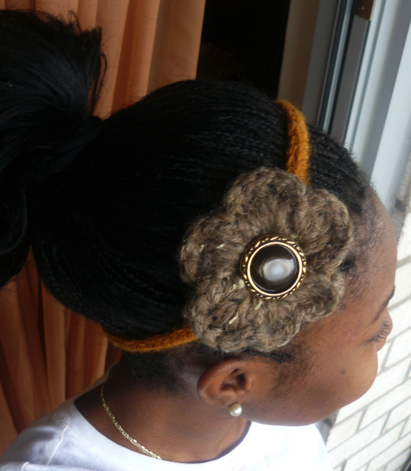 Crochet floral headband/warp