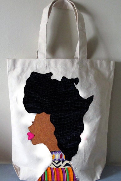 Afro Woman Tote Bag