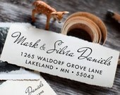 Self Inking Custom Rubber Address Stamp - cute wedding or housewarming gift / a1026