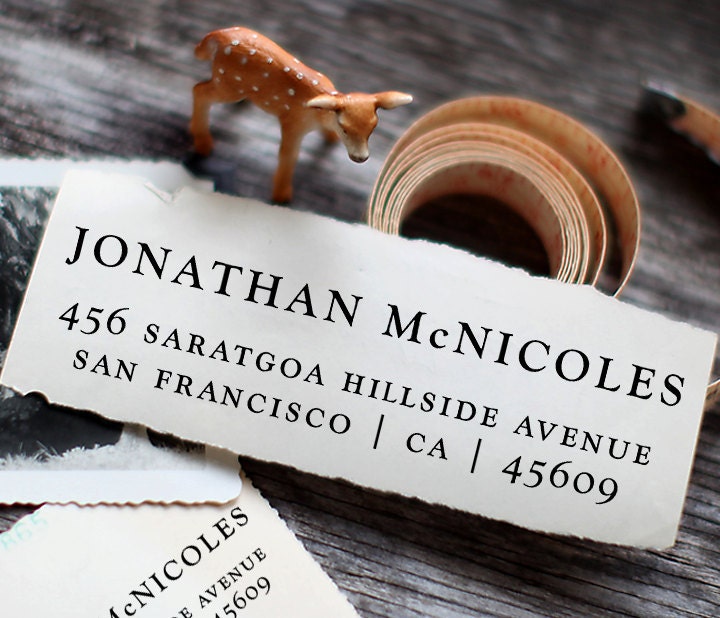Self Inking Address Stamp - cute bridesmaid or housewarming gift / a1028