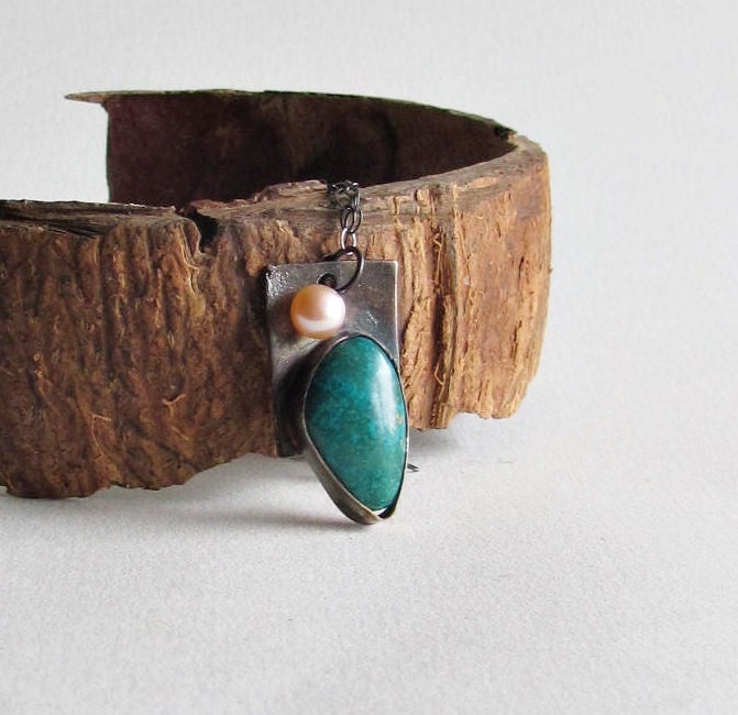 Turquoise and Pearl Necklace