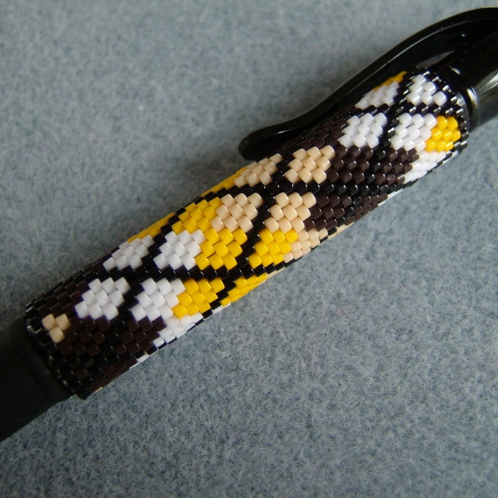 Brown and Gold 4 color G2 Pen Sleeve Pattern -PDF