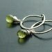 Silver Hoop Earrings Peridot Earrings Sterling Silver Hoops, Key Lime spring fashion birthstone jewelry