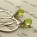 Silver Hoop Earrings Peridot Earrings Sterling Silver Hoops, Key Lime spring fashion birthstone jewelry