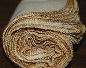 13 ORGANIC Bird-E Towels - variegated butter toffee edges - eco friendly paper towel alternative - unpaper - paperless towel