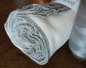 Steel Gray thread unpaper towels 26 Bird-E Towels with grey edges