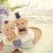 love Piggy and Piglet bride and groom wedding cake topper