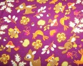 Woodland Friends Flannel Fabric Last Piece