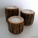 Rustic Candles Trio in Graduated Sizes