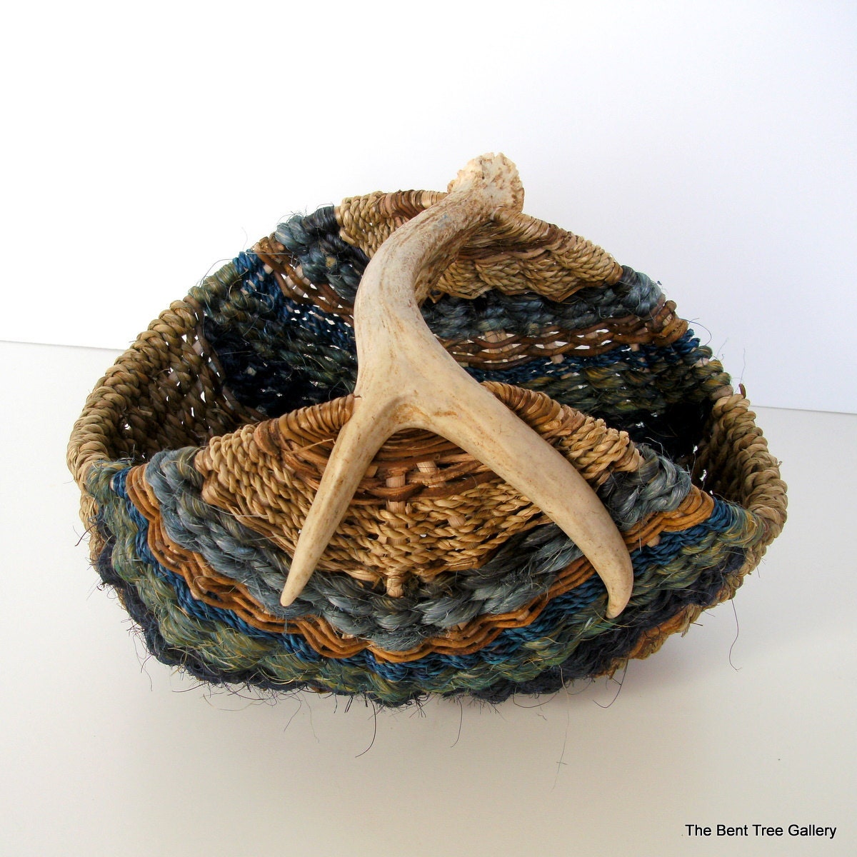 Antler Basket Woven from Natural Materials