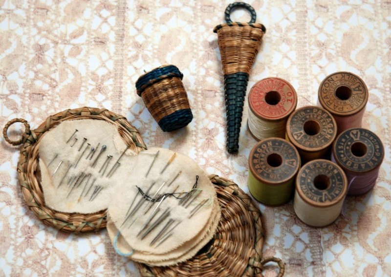 Vintage Ash Splints Sewing Notions