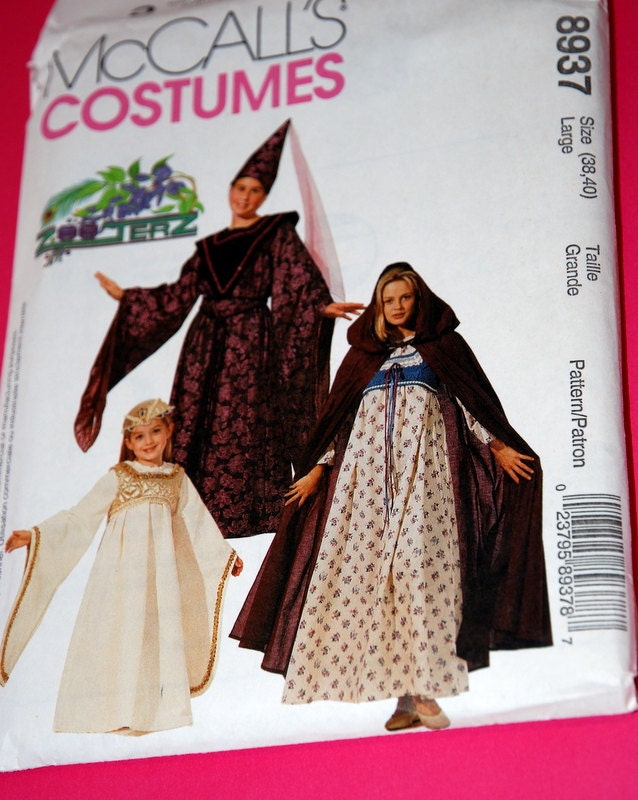 Medieval Costume Pattern McCall's 8937