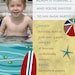 Modery Swim Surf Party Invite, Pool Party or Beach Birthday Party Custom Photo Card Invite