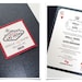 Stella Las Vegas Destination Wedding Invitation Sample - Pocket fold - Black Metallic, White and Red