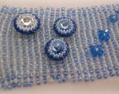 Rivoli Bridal Bracelet Beaded  Unique OOAK Jewelry -  Wonder Woman