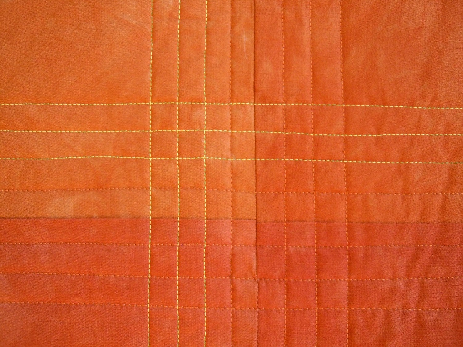 Orange Color Block Quilt