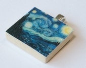 The Starry Night - Scrabble Tile Pendant - AmeliaBeth
