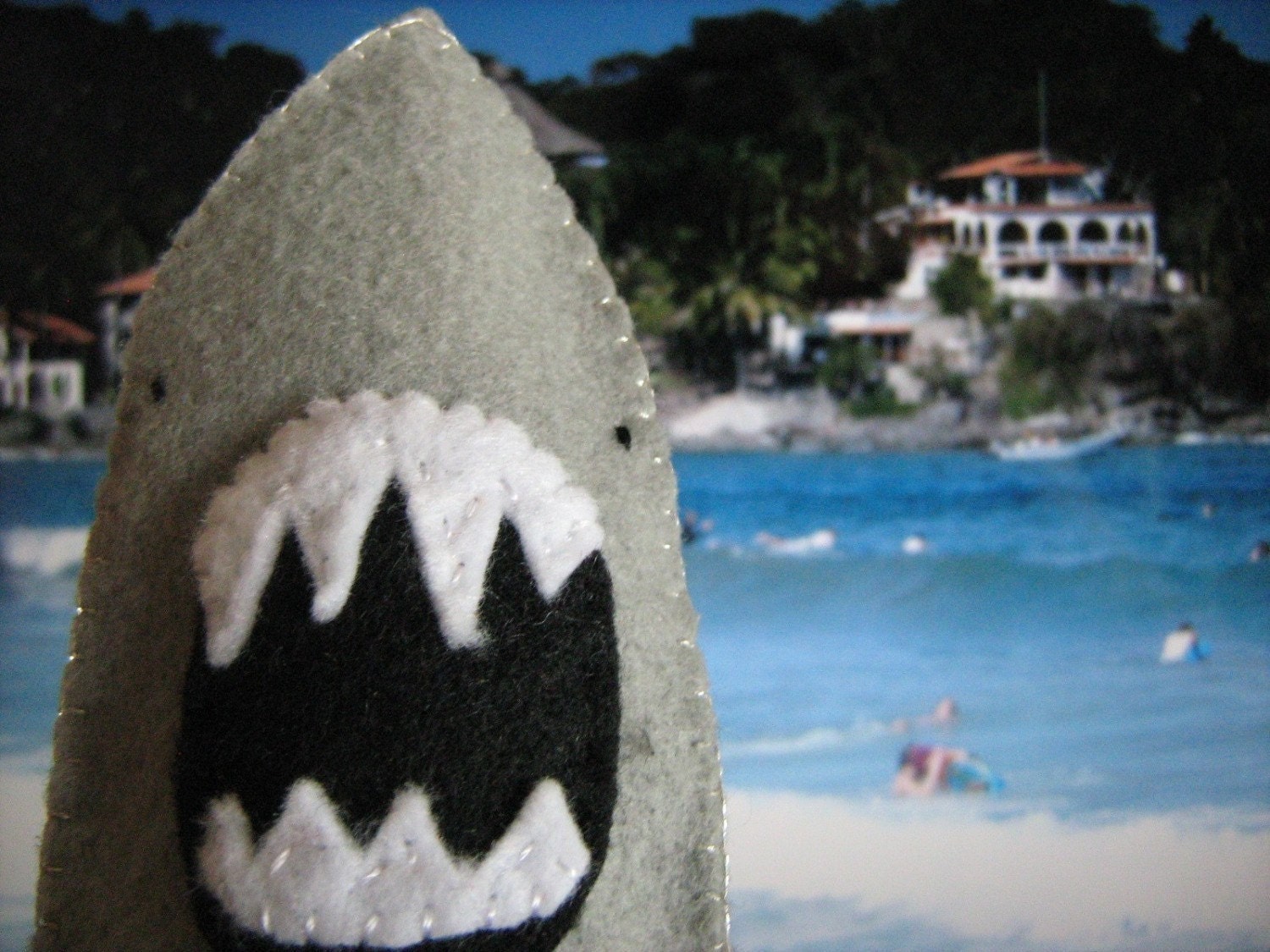 Great White Shark Felt Finger Puppet