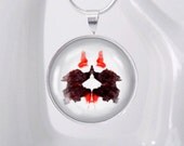 Inkblot Me -  psychoanalysis glass pendant