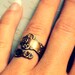 Spooning- Vintage brass spoon ring with a floral design