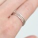 stacking ring.ONE ring. sterling silver. super skinny.slim plain band stackable ring. hammered and shiny. stack ring set.
